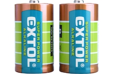 EXTOL ENERGY 42015 baterie alkalické, 2ks, 1,5V D (LR20)