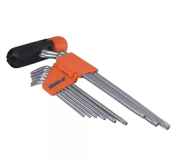 Dedra 0654 Klíče Torx CrV, 9ks