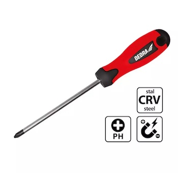 Dedra 06A014 Šroubovák křížový Phillips PH2x38mm, CrV