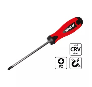 Dedra 06A020 Šroubovák křížový Pozidriv PZ0x75mm, CrV