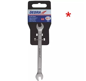 Dedra 1473P 10 x 11 mm CrV klíč plochý, s věšákem
