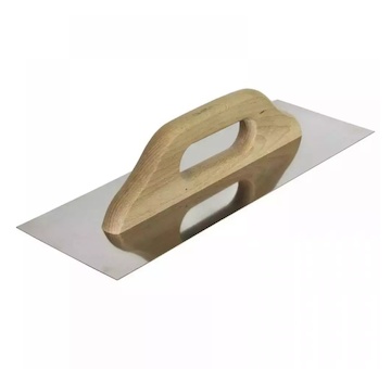 Dedra 15B001 Hladítko hladké, nerez 380 mm x 130 mm, dřevěná rukojeť buk