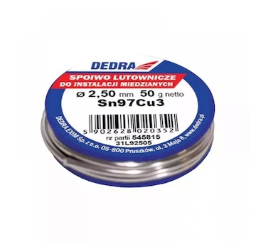 Dedra 31L92505 Pájka, 2,5mm 50g 97%SN SN97Cu3