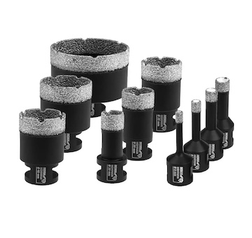 Dedra DED1592SZ07 Sada diamantových korunek 6,8,10,12,20,28,35,40,45,68mm