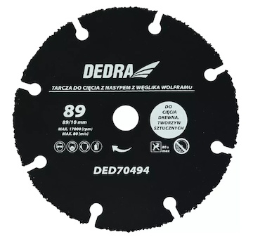 Dedra DED70494 Univerzální kotouč 89x10mm pro DED7049