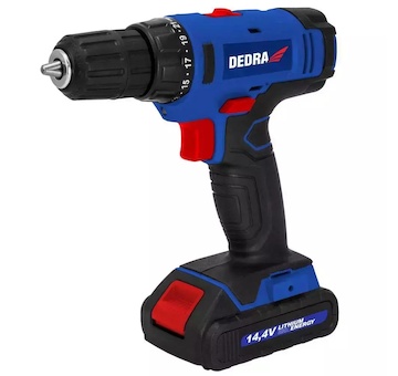 Dedra DED7878 Aku vrtací šroubovák 14,4V, 1,5Ah, 1h, 0-400/0-1350rpm