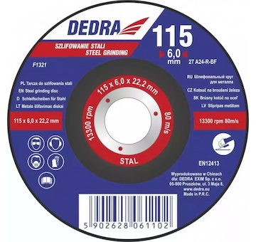 Dedra F1321 115x6,0x22.2 kotouč na brousící železa