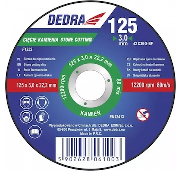 Dedra F1352 125x3,2x22,2 kotouč na řezání kamene