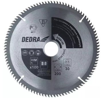 Dedra H200100 Pilový kotouč pro nežel.kovy. 100z průměr 200x30 mm