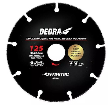 Dedra HR1002 Kotouč na řezání dřeva, plastů 125x22,2mm