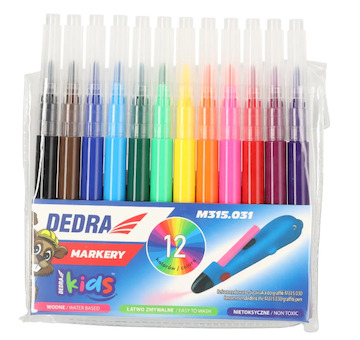 Dedra M315.031 Náhradní popisovače sada 12 ks, pro M315.030