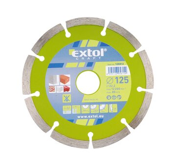 EXTOL CRAFT 108811 kotouč diamantový řezný segmentový - suché řezání, O 115x22,2x2mm