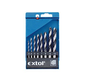 EXTOL CRAFT 1142 vrtáky do dřeva, sada 8ks, O 3-10mm, leštěné