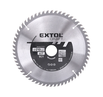 EXTOL CRAFT 19110 kotouč pilový s SK plátky, O 210x2,4x30mm, 60T