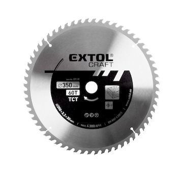 EXTOL CRAFT 19119 kotouč pilový s SK plátky, O 350x3,2x30mm, 60T