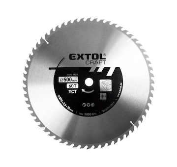 EXTOL CRAFT 19125 kotouč pilový s SK plátky, O 500x3,8x30mm, 60T