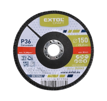 EXTOL CRAFT 260043 kotouč lamelový šikmý korundový, P36, O 150mm
