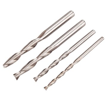 EXTOL CRAFT 408010B frézy stopkové, sada 4ks, 3,2-4-6-6,3mm, HSS6542