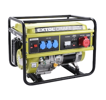 EXTOL CRAFT 421011 elektrocentrála benzínová, 13HP/5,5kW (400V) 3x1,8kW (230V)