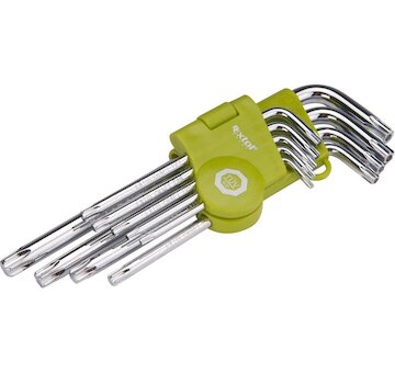 EXTOL CRAFT 66011 L-klíče TORX, sada 9ks, T 10-50