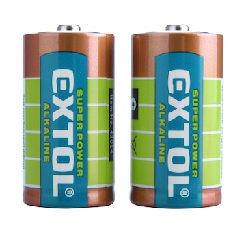 EXTOL ENERGY 42014 baterie alkalické, 2ks, 1,5V C (LR14)