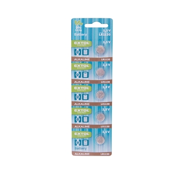 EXTOL ENERGY 42055 baterie alkalické, 5ks, 1,5V (LR54, LR1130)