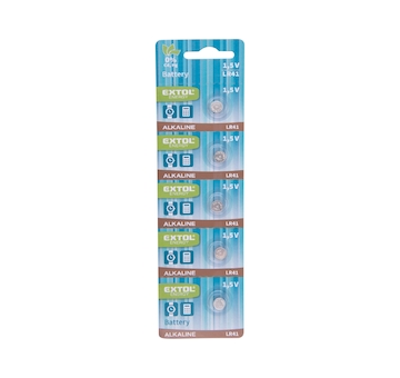 EXTOL ENERGY 42056 baterie alkalické, 5ks, 1,5V (LR41)