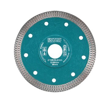 EXTOL INDUSTRIAL 8703043 kotouč diamantový řezný, turbo Thin Cut, suché i mokré řezání, O 150x22,2x1,8mm