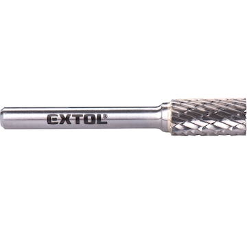 EXTOL INDUSTRIAL 8703714 fréza karbidová, válcová s čelním ozubením, pr.10x20mm/stopka 6mm,sek střední (double-cut)