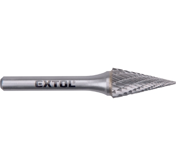 EXTOL INDUSTRIAL 8703795 fréza karbidová, konická-jehlan, pr.12x25mm/stopka 6mm,sek střední (double-cut)
