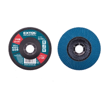 EXTOL INDUSTRIAL 8803430 kotouč lamelový šikmý zirkonový, P100, O 125mm