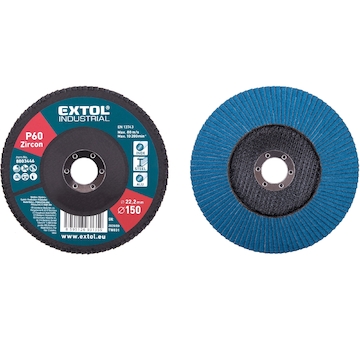 EXTOL INDUSTRIAL 8803446 kotouč lamelový šikmý zirkonový, P60, O 150mm