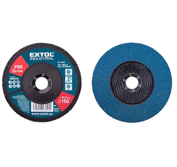 EXTOL INDUSTRIAL 8803448 kotouč lamelový šikmý zirkonový, P80, O 150mm