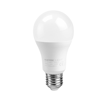 EXTOL LIGHT 43003 žárovka LED klasická, 800lm, 9W, E27, teplá bílá