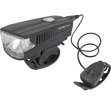 EXTOL LIGHT 43137 světlo bílé na kolo 350lm, USB nabíjení, klakson, 5W LED