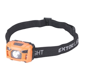 EXTOL LIGHT 43180 čelovka 100lm, USB nabíjení, s IR čidlem, 3W LED