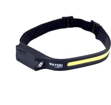 EXTOL LIGHT 43186 čelovka 350lm, USB nabíjení, s IR čidlem, COB, XPE LED