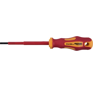 EXTOL PREMIUM 53074 šroubovák elektrikářský, (-)4x100mm, VDE, CrV