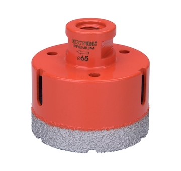 EXTOL PREMIUM 8801876 korunka vykružovací diamantová, O 65mm, závit M14