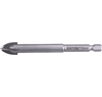 EXTOL PREMIUM 8801892 vrták na sklo a keramiku karbidový, O 12mm