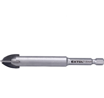 EXTOL PREMIUM 8801894 vrták na sklo a keramiku karbidový, O 14mm