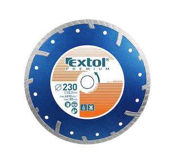 EXTOL PREMIUM 8803031 kotouč diamantový řezný TURBO PLUS - suché i mokré řezání, O 115x22,2x2mm