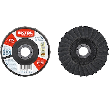 EXTOL PREMIUM 8803385 kotouč lamelový šikmý z brusného karbidového rouna, O 125mm, P320-velmi jemný