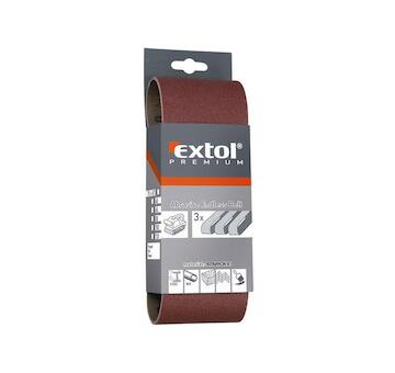 EXTOL PREMIUM 8803504 plátna brusná nekonečný pás, bal. 3ks, 75x457mm, P40