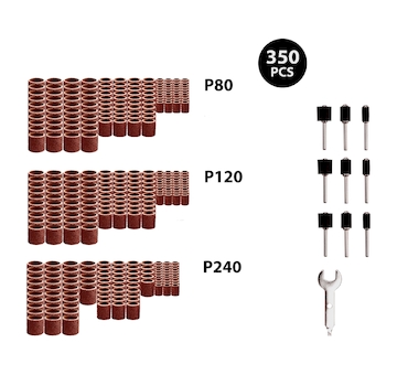 EXTOL PREMIUM 8803760 válce brusné, sada 350ks, P80, P120, P240
