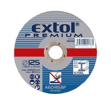 EXTOL PREMIUM 8808110 kotouč řezný na ocel/nerez, O 115x1,6x22,2mm