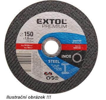 EXTOL PREMIUM 8808150 kotouč řezný na ocel/nerez, O 115x0,8x22,2mm