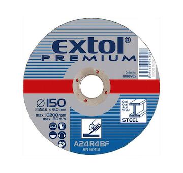 EXTOL PREMIUM 8808700 kotouč brusný na ocel, O 115x6,0x22,2mm