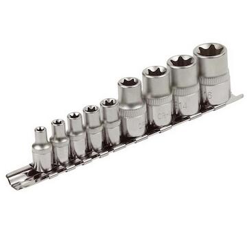 EXTOL PREMIUM 8818114 hlavice nástrčné vnitřní TORX , sada 9ks, 1/4