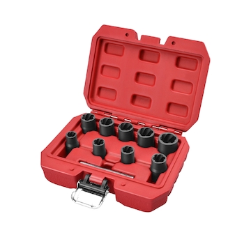 EXTOL PREMIUM 8818141 hlavice na uvolňování šroubů a matic, sada 10ks, 3/8